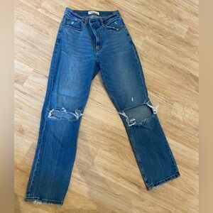 Abercrombie curve love ankle straight high rise jeans - size 27